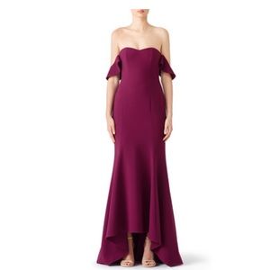 NWT LIKELY Purple Sunset High Low Gown - 6